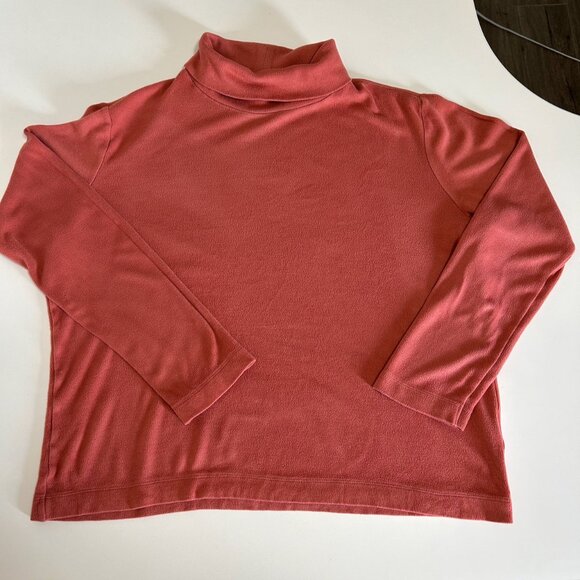 Uniqlo HEATTECH Fleece Turtle Neck Long Sleeve T-Shirt Size Large, EUC - Picture 5 of 13